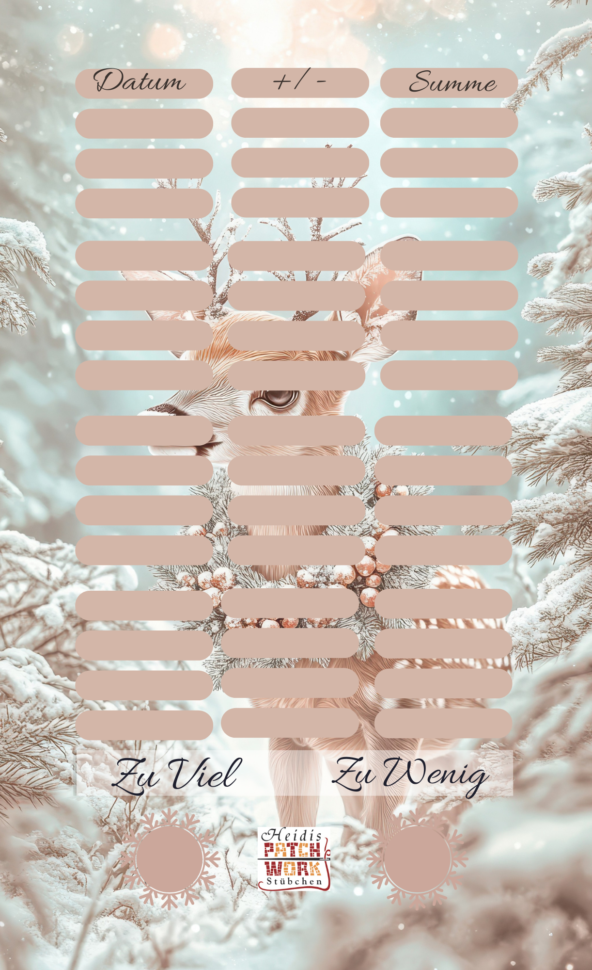 Winter Animals  Einheftchallenge A6