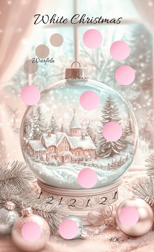 White Christmas Schneekugel Einheftchallenge A6