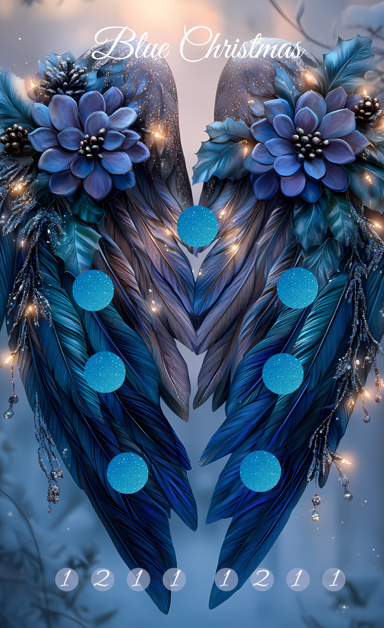 Blue Christmas Einheftchallenge Flügel