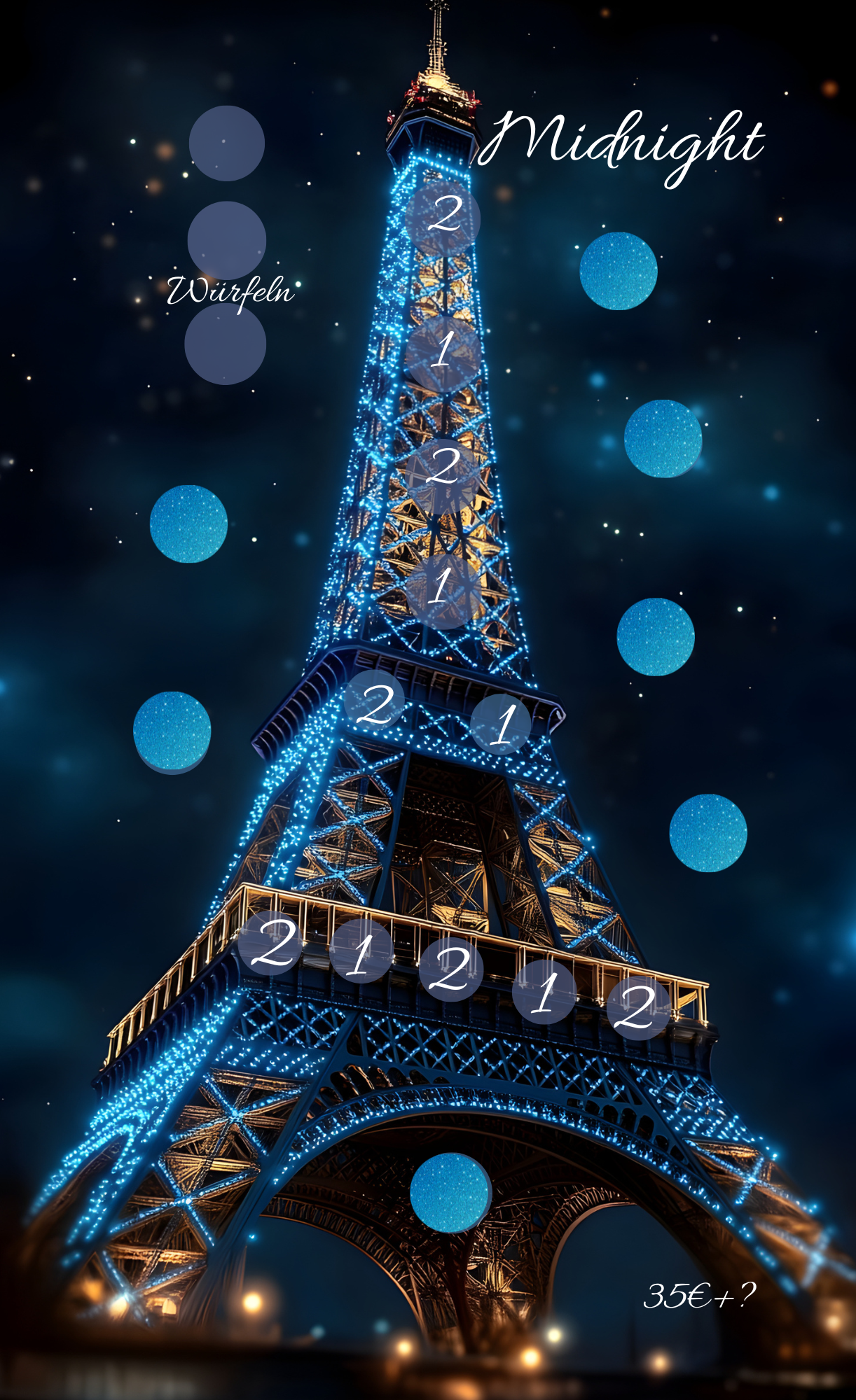 Midnight Eifelturm Einheftchallenge A6