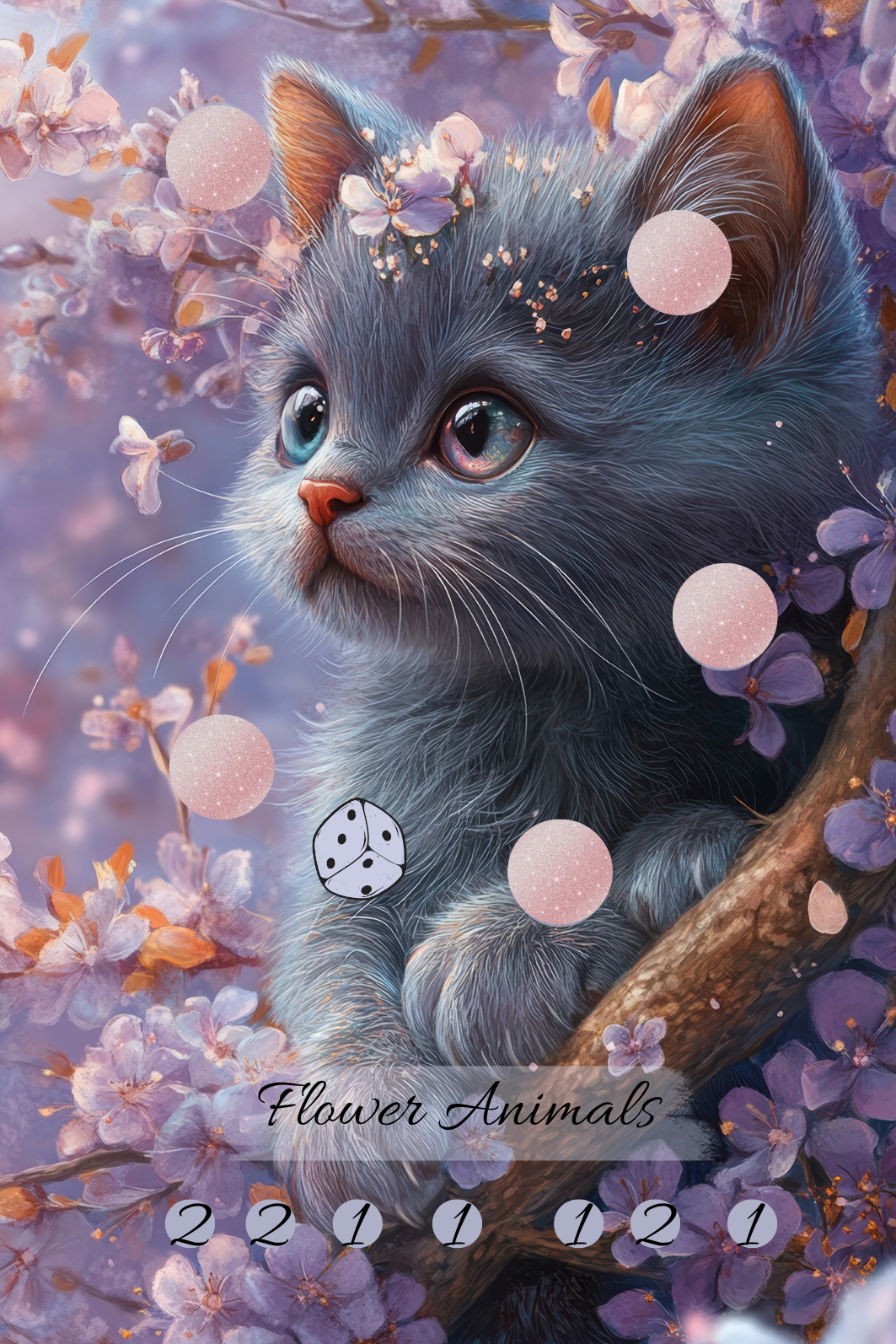 Flower Animals  A7 Einheftchallenge katze