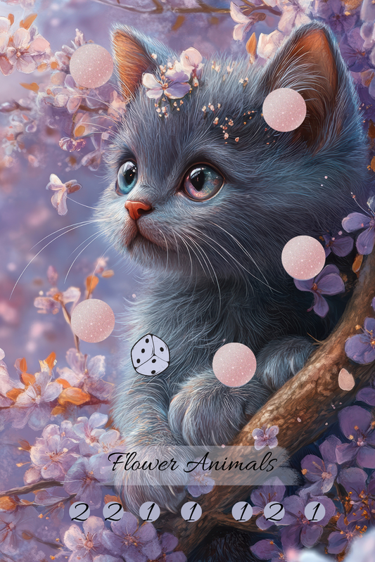 Flower Animals  A7 Einheftchallenge katze