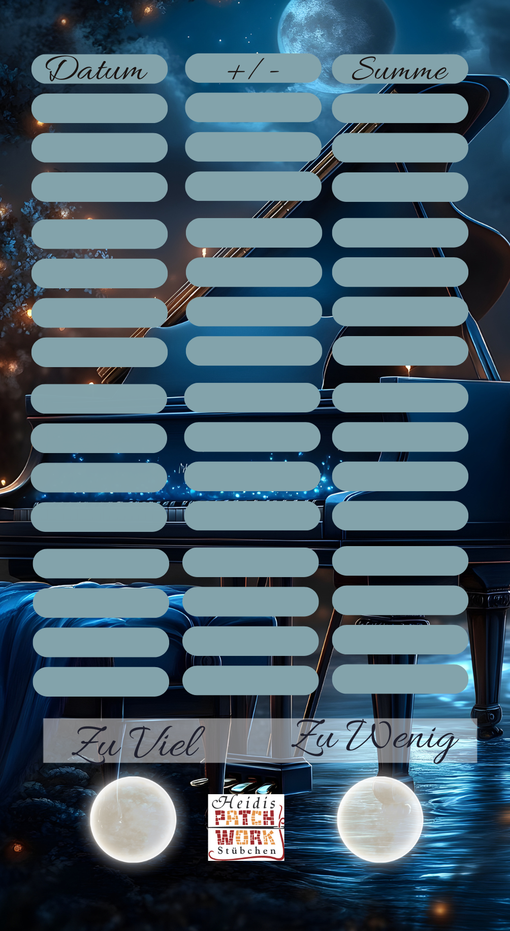 !! Vorbestellung !!   Midnight Einzelchallenge Klavier A6