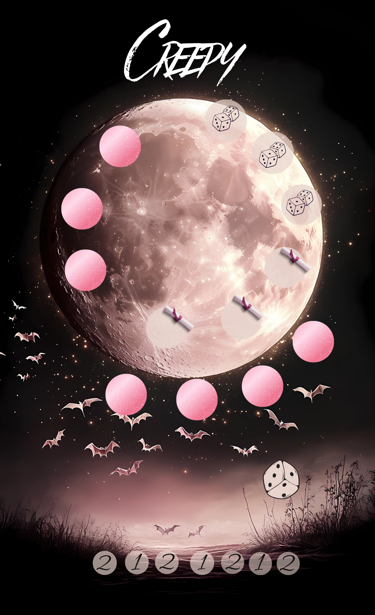 Creepy A6 Einheftchallenge Mond
