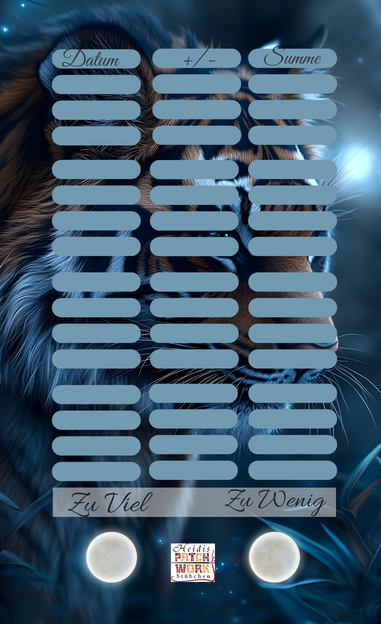 Magical Tiger Einheftchallenge A6