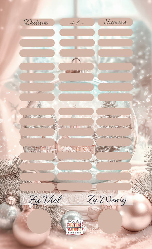 White Christmas Schneekugel Einheftchallenge A6