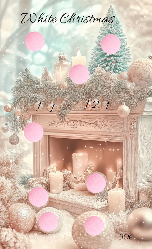White Christmas Kamin Einheftchallenge A6