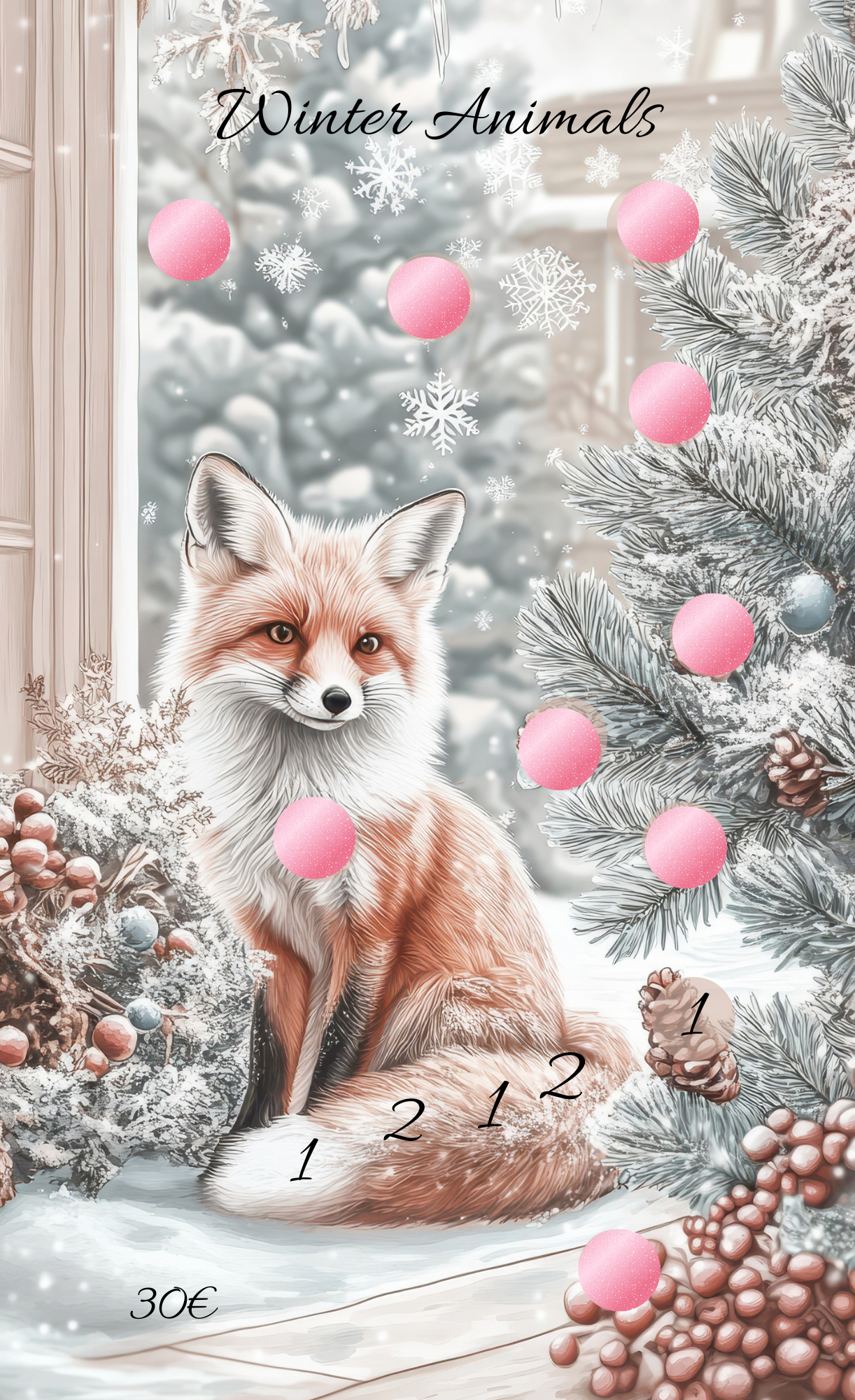 Winter Animals Fuchs Einheftchallenge A6