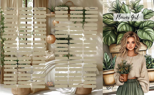 Flower Girl A6 3er Klappkarte