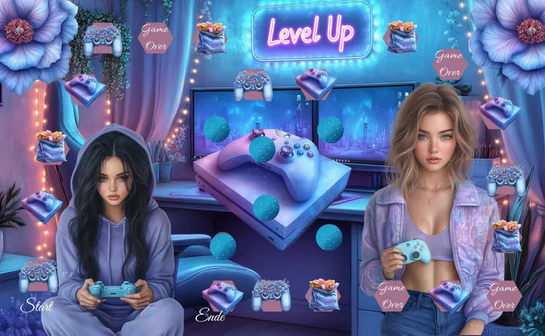 Level up Spiel A6 3er Klappkarte