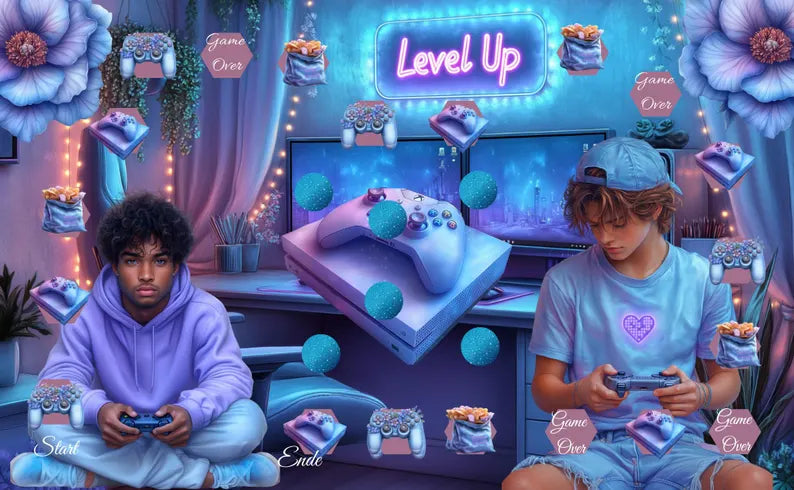 Level up Spiel A6 3er Klappkarte