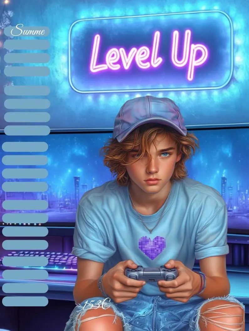 Level up Spiel A6 3er Klappkarte