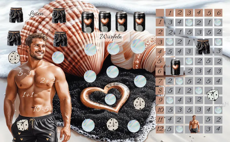 Beach Boy  Bingo  A6 3er Klappkarte