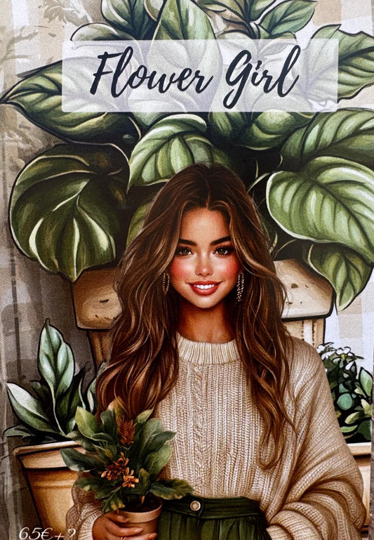 Flower Girl A7 2er Klappkarte