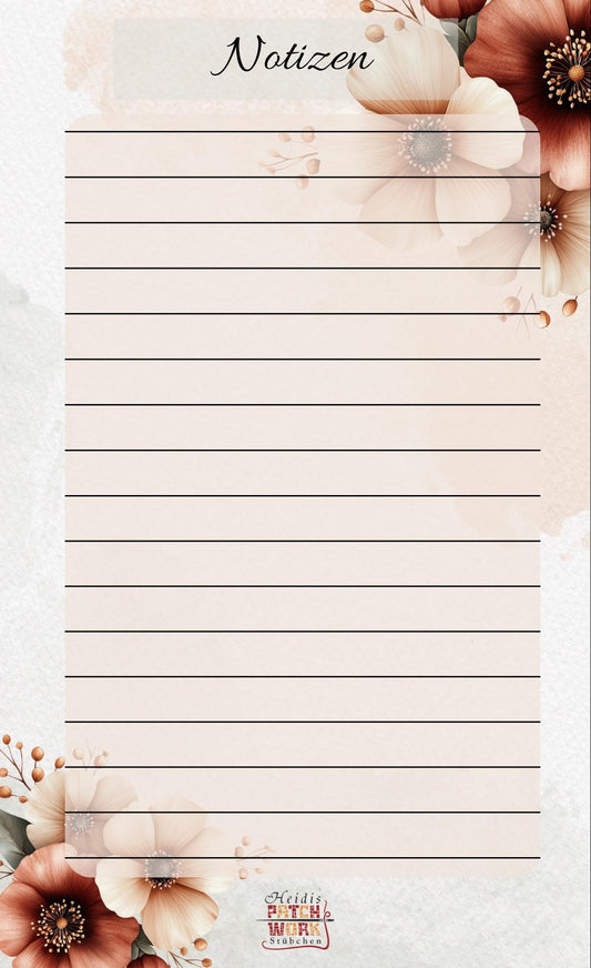 Notizen 20 Blätter gelocht A6