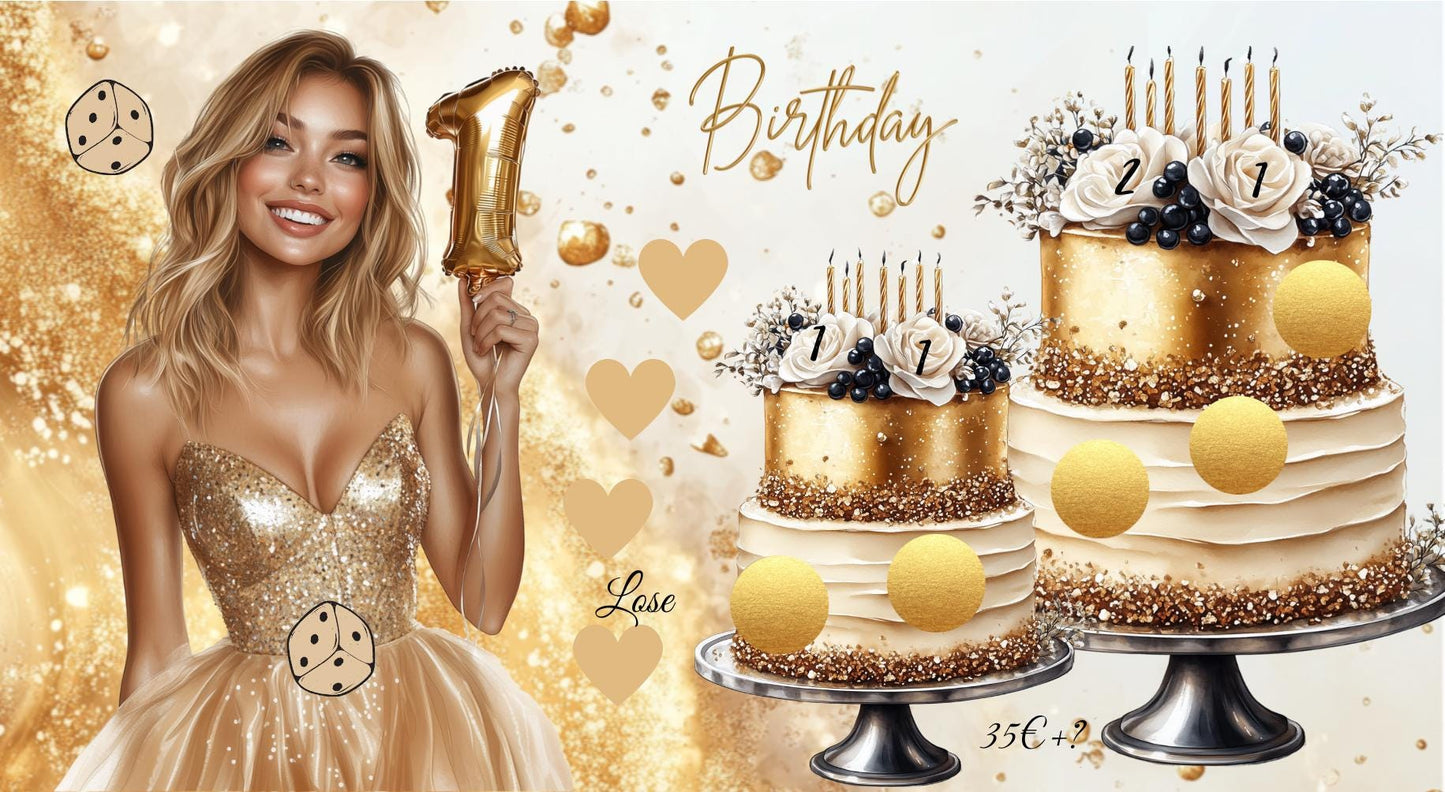 Birthday Girl Cake A6 Einzel Challenge