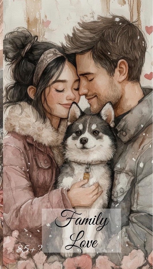 Family Love  A6 3er Klappkarte