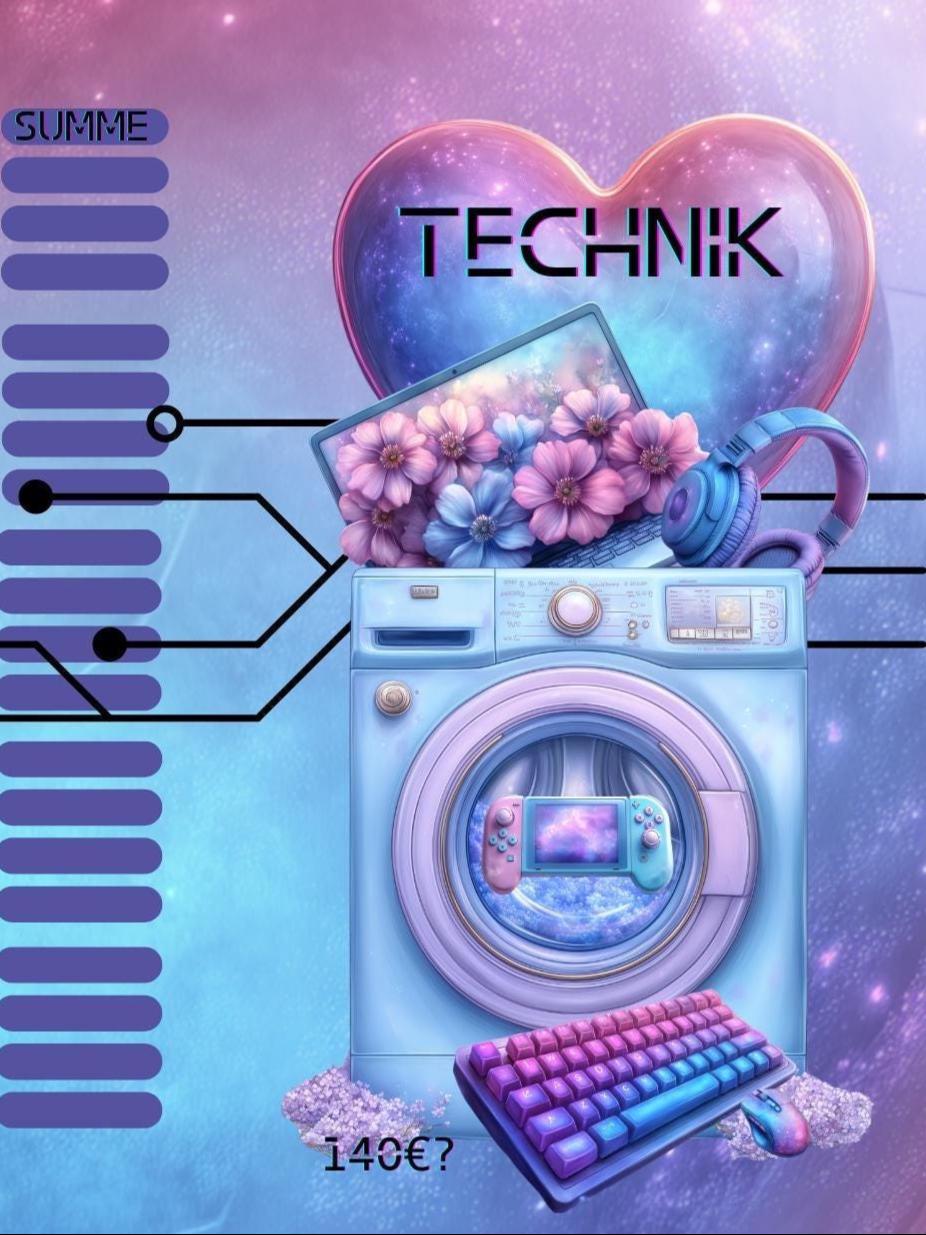 Das Technik Bingo  A6 3er Klappkarte