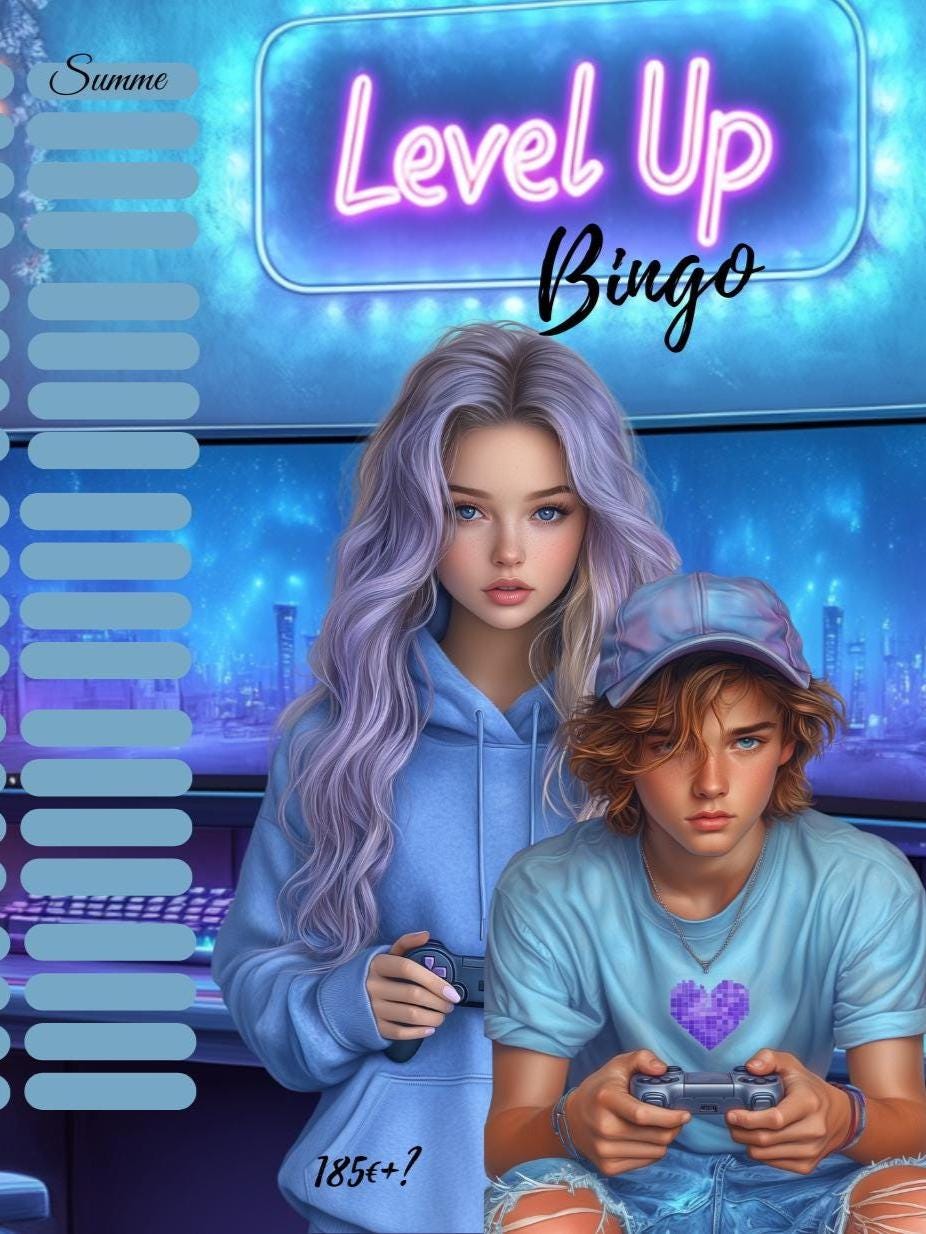 Das Level Up Bingo  A6 3er Klappkarte