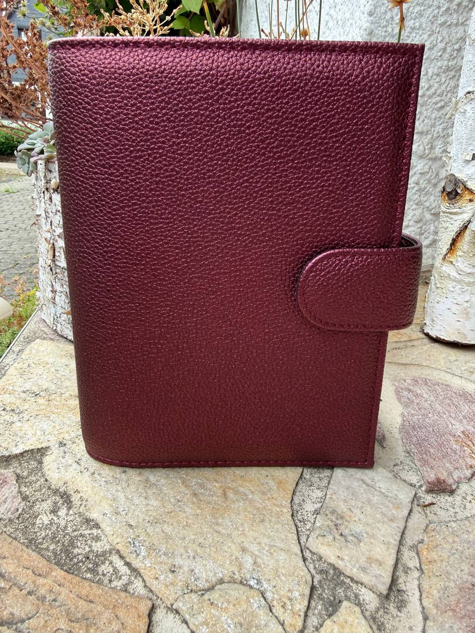 B Ware Binder Kunstleder Binder in Wildleder Optik & Glitzer Deluxe Binder A6 Schwarz Glänzende Hardware