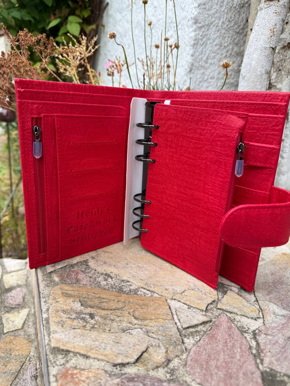 B Ware Binder Kunstleder Binder in Wildleder Optik & Glitzer Deluxe Binder A6 Schwarz Glänzende Hardware