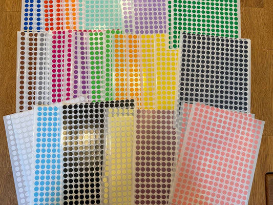 4160 Stück Klebepunkte Farbig 8mm, 16 Blatt Runde