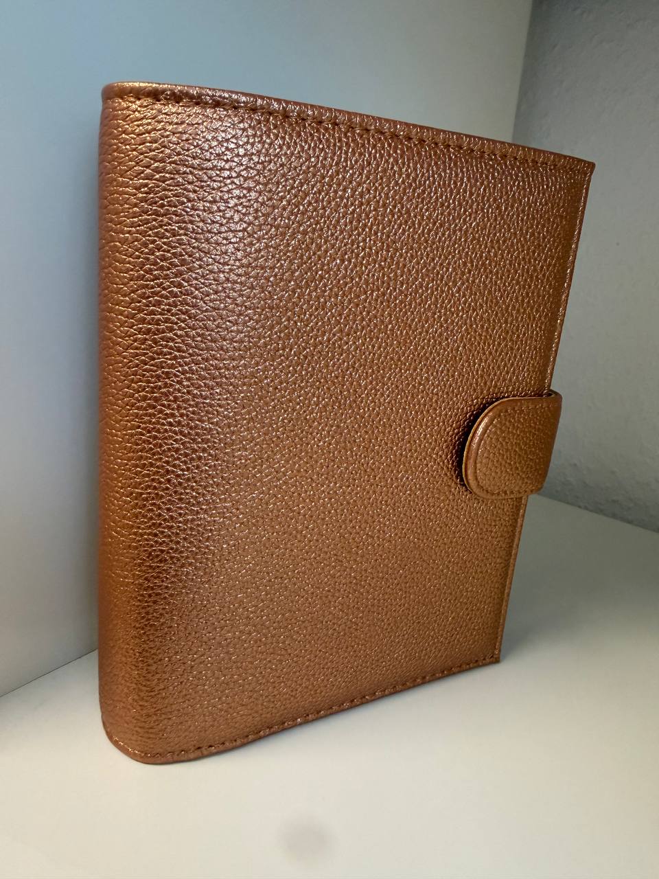 B Ware Binder Kunstleder Binder in Wildleder Optik & Glitzer Deluxe Binder A6 Schwarz Glänzende Hardware