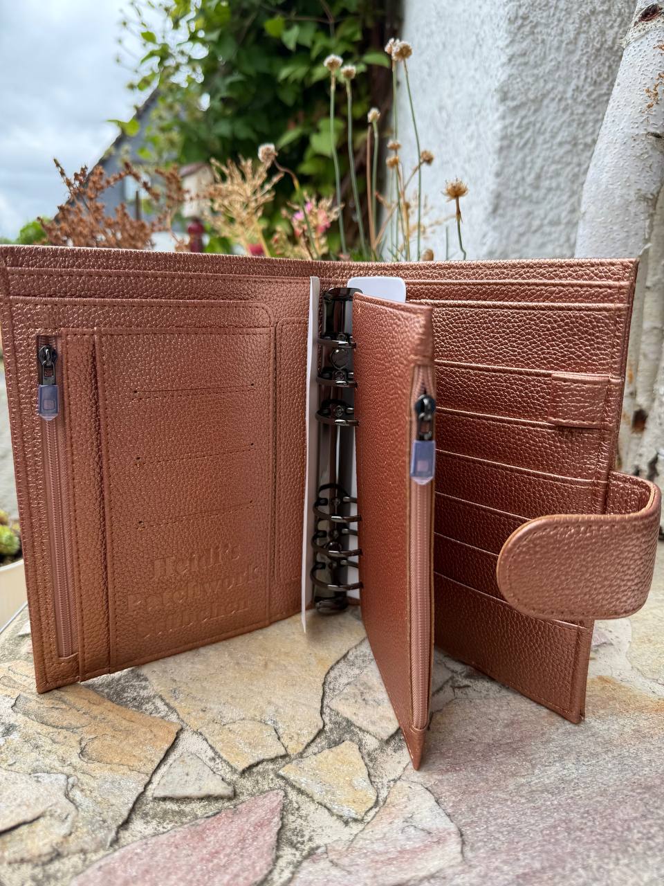 B Ware Binder Kunstleder Binder in Wildleder Optik & Glitzer Deluxe Binder A6 Schwarz Glänzende Hardware